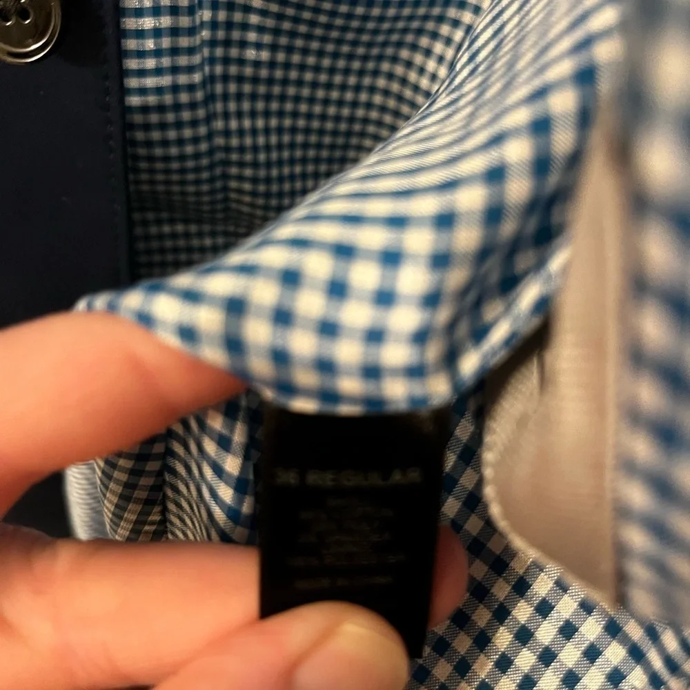 Express Men’s Blue Slim-Fit Sport Coat with Notched Lapel Size 36R
